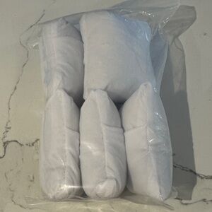5 piece velvet Set of White Pillow Inserts for bracelet or watch display jewelry